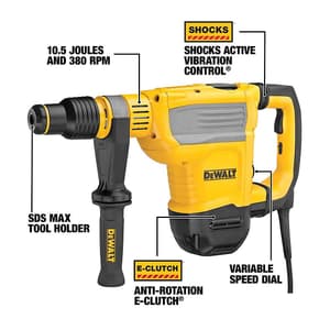 Dewalt 45mm Rotary Hammer Drill Combination 1-3/4-Inch, SDS MAX , D25614K-B1