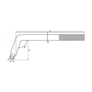 Yato 330 x 62 mm  L-Handle (1/2 inch Sq. Drive), YT-1244