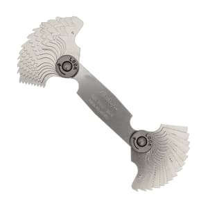 Mitutoyo 4 - 42 TPI / 30 Leaves Whitworth Screw Pitch Gauge, 188-101