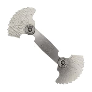 Mitutoyo 4 - 60 TPI / 28 Leaves Whitworth Screw Pitch Gauge, 188-102