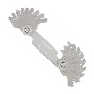 Mitutoyo 0.4 - 7 mm / 18 Leaves Metric Screw Pitch Gauge, 188-121