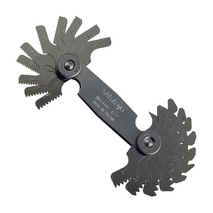 Mitutoyo 0.4 - 7 mm / 21 Leaves Metric Screw Pitch Gauge, 188-122