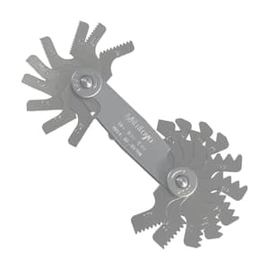 Mitutoyo 0.35 - 6 mm / 22 Leaves Metric Screw Pitch Gauge, 188-130