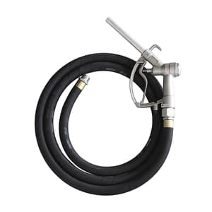 Groz 3/4 Inch Fuel Dispensing Kit With 3 Mtr Anti Static Rubber Hose fitted With Manual Fuel Control Nozzle, FDK/3/3-4/N