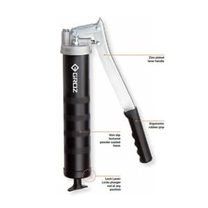 Groz 400 Gms or 14 oz Heavy Duty Lever Grease Gun, G1R/HD/B