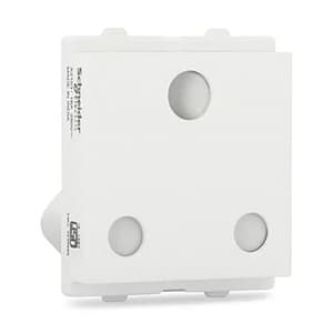 Schneider Electric Opale 16 Amp 3 Pin Socket Outlet With Shutter - White (Pack of 10 Pcs), X2103WH