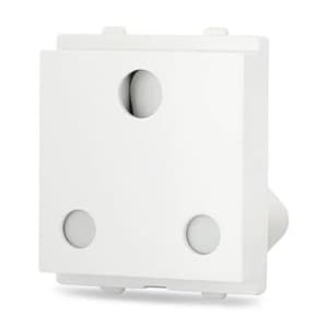 Schneider Electric Opale 16 Amp 3 Pin Socket Outlet With Shutter - White (Pack of 10 Pcs), X2103WH