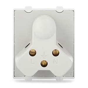 Schneider Electric Opale 16 Amp 3 Pin Socket Outlet With Shutter - White (Pack of 10 Pcs), X2103WH