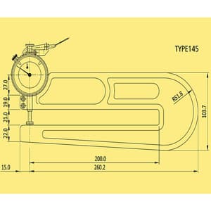 Baker 0.5 inch Dial Thickness Gauge (Series 145), K145/1