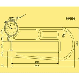 Baker 25 mm Dial Thickness Gauge (Series 150), K150/0