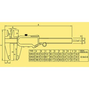 Baker 150 mm / 6 inch (SDN Series) Digital Vernier Caliper (Swiss Technology), SDN10