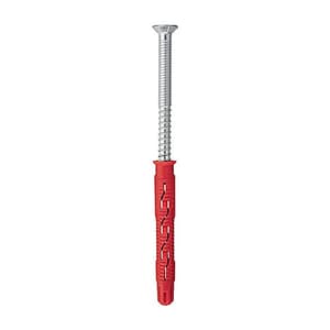 Pentagon 10 x 100 mm Red Nylon Anchors with CSK Head (Pack of 50 Pcs)