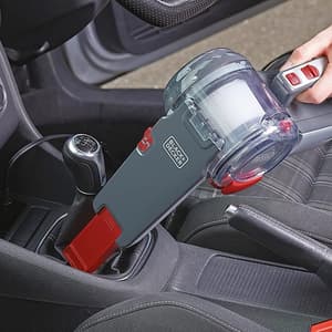 Black+Decker 12V Flexi Auto Dustbuster Pivot Handheld Vacuum Cleaner For Cars, PV1200AV-B1