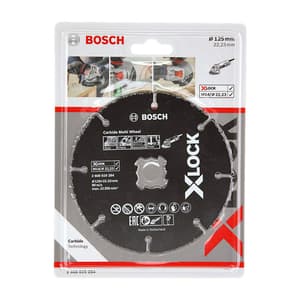 Bosch 5 Inch / 125 mm X-Lock Carbide Multi Wheel Cutting Disc For Small Angle Grinders, 2 608 619 284