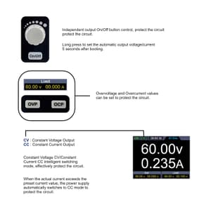 Metravi 0 – 60V / 0 – 10A Programmable DC Regulated Power Supply (Single Output), PRPS-6010A