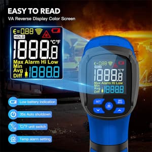 Metravi -40°C ~ 1600°C (-40°F ~ 2912°F) Industrial Non-contact Infrared Thermometer, MT-17 ECO