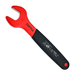 Toptul 15 mm VDE Insulated Single Open End Wrench, AAAT1515V4