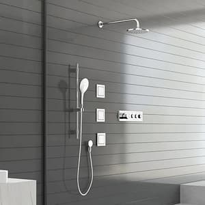 Kohler Rain Duet 203 mm Round Katalyst Rain Head In Polished Chrome Finish, K-73198IN-CP