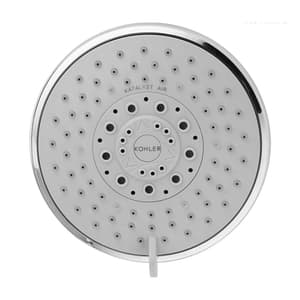 Kohler Rain Duet Multifunction Geometric Shower Head Without Shower Arm In Polished Chrome Finish, K-23658IN-CP 