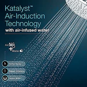 Kohler Rain Duet Multifunction Geometric Shower Head Without Shower Arm In Polished Chrome Finish, K-23658IN-CP 