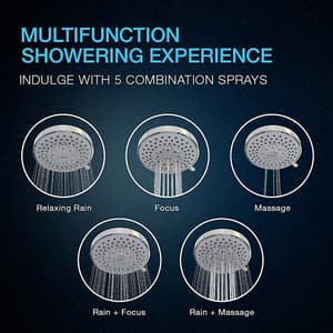 Kohler Rain Duet Multi Function Shower Head Without Shower Arm In Polished Chrome Finish, K-75924IN-CP