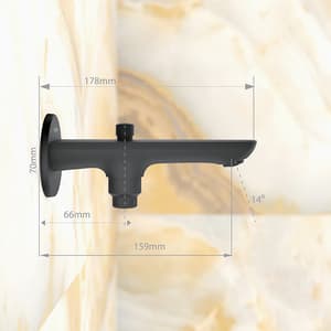 Kohler Aleo Bath Spout With Diverter In Matte Black Finish, K-20077IN-BL