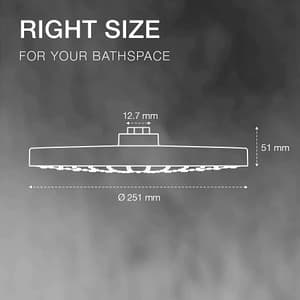 Kohler Awaken 254 mm Rain Head In Matte Black Finish, K-76465IN-BL