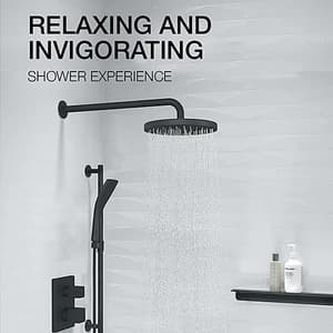 Kohler Awaken 254 mm Rain Head In Matte Black Finish, K-76465IN-BL