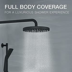 Kohler Awaken 254 mm Rain Head In Matte Black Finish, K-76465IN-BL