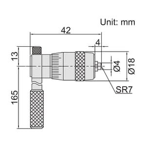 Insize 200 - 225 mm Tubular Inside Micrometer without Extension Rod, 3221-225