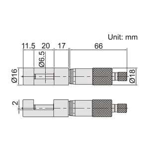 Insize 0 - 10 mm Wire Micrometer, 3285-10