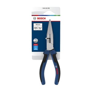 Bosch 7 inch / 180 mm Long Nose Plier with Multi-component Handle, 1 600 A03 9RE