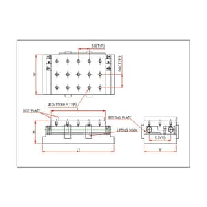 Crystal 450 x 150 x 85 mm Sine Table, AA-6014