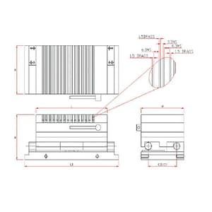 Crystal 450 x 150 x 140 mm Compound Sine Table, AA-6034