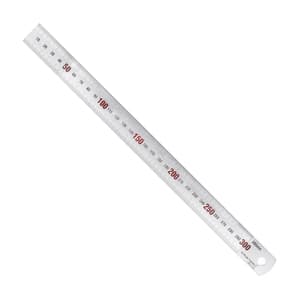 Kristeel 1000 mm / 39 inch Steel Rule With Chrome Finish & Red Marking, 101 F