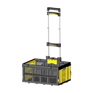 Stanley 60 Kg Load Capacity Light Weight Folding Hand Truck with Basket Holder, SXWT-FT501-SP