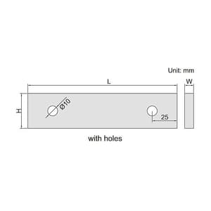 Insize 131.4 mm Individual Steel Gauge Block (With Holes), 4101-B131D4