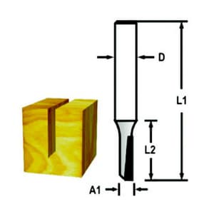 Makita 6.00 mm Router Bit (Straight Bit 1 Flute), D-67701