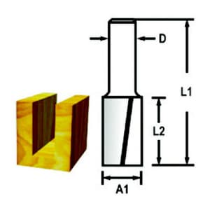 Makita 6.00 mm Router Bit (Straight Bit 2 Flute), D-67723