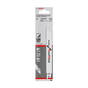Bosch 150 mm Reciprocating Saw Blades Flexible For Wood & Metal (S 922 HF), 2 608 656 039