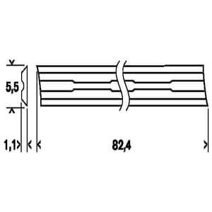 Bosch 82.4 mm Planing Blade Straight (Pack of 2 Pcs), 2 607 000 096 