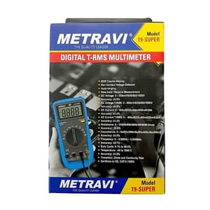 Metravi 6000 Counts / 1000V Digital TRMS Auto-Ranging Multimeter, 19-Super