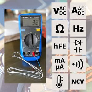 Metravi 6000 Counts / 1000V Digital TRMS Auto-Ranging Multimeter, 19-Super