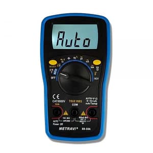 Metravi 5999 Counts / 600 V AC / DC Non Contact Voltage Detection Digital Multimeter, XB-33A