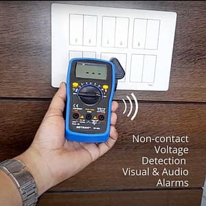 Metravi 5999 Counts / 600 V AC / DC Non Contact Voltage Detection Digital Multimeter, XB-33A