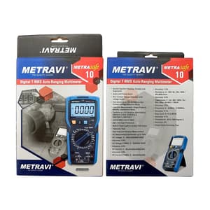 Metravi 6000 Counts / 1000V Digital TRMS Auto-Ranging Multimeter, Metrasafe-10