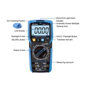 Metravi 6000 Counts / 1000V Digital TRMS Auto-Ranging Multimeter, Metrasafe-10