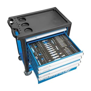 Hogert 6 Drawers Tool Cabinet with Tools (214 Pcs), HT7G056