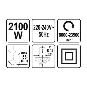 Yato 12mm 2100W Router, YT-82380