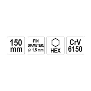 Yato 150 mm / 1.5 mm Pin Punch, YT-47141